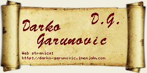 Darko Garunović vizit kartica